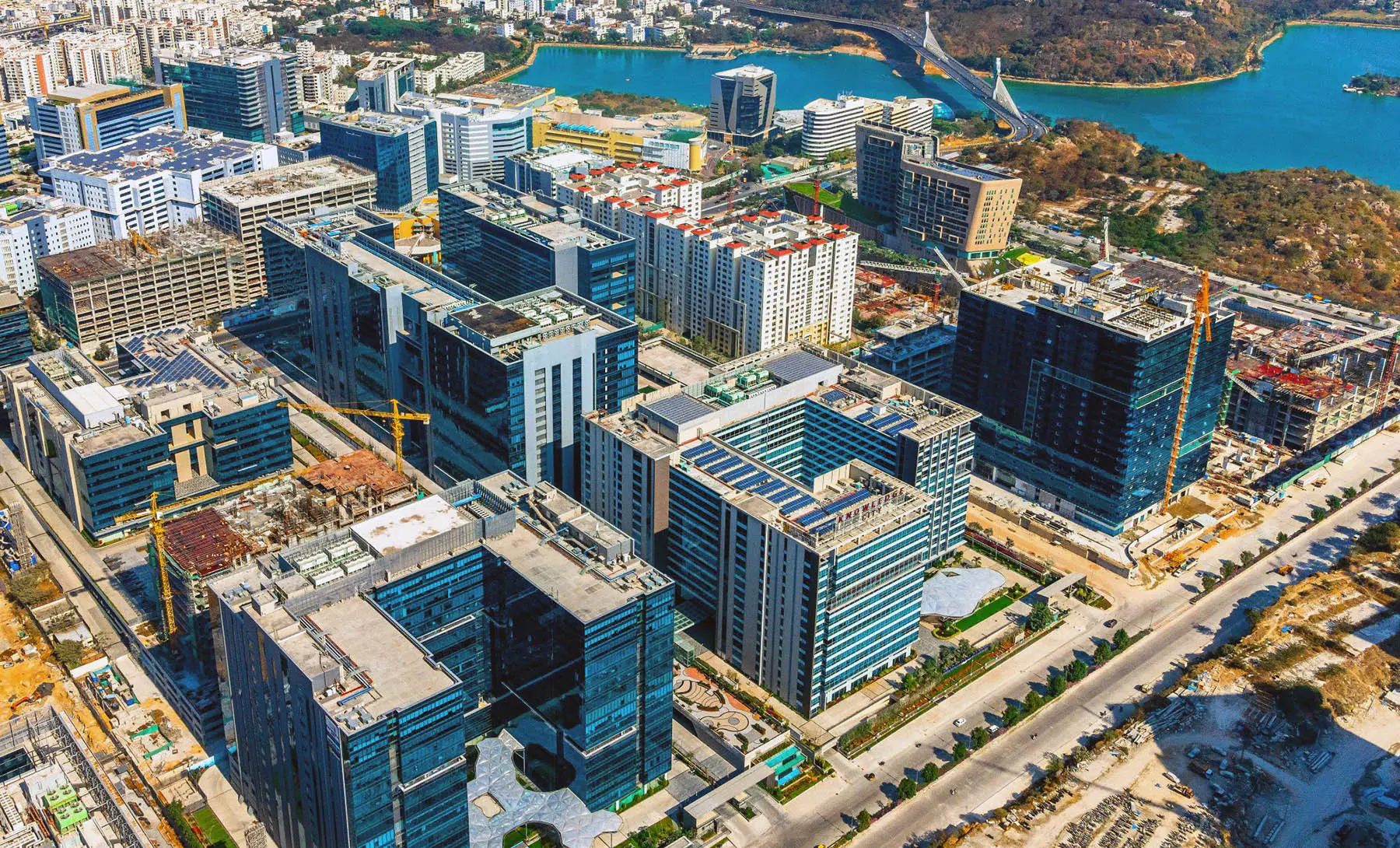 Mumbai skyline aerial view
